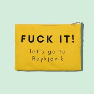 Reykjavik Kosmetiktasche Lustige Reise Pouch Island Geschenk für sie Reißverschluss Make-up Tasche Reykjavik Makeup Pouch Geschenk für Freundin Reise Geschenk