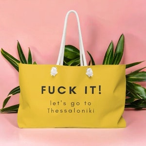 Bolsa de playa / Bolsa para vacaciones en Grecia / Bolsa de viaje para vacaciones en la playa / Bolsa de fin de semana para vacaciones / Bolsa de vacaciones / Accesorio de viaje para la playa / Grecia