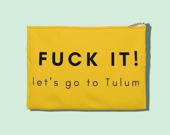 Tulum Bag | Cosmetic Bag | Funny Travel Pouch | Mexico Gift | Zipper Makeup Bag | Toiletry Bag | Makeup Pouch | Travel Gift