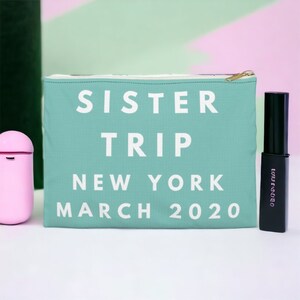 Travel Accessory Pouch, Personalized Pouch, Travel Makeup Bag, travel bag, travel kit, plane cosmetic bag, travel theme gift, sister gift