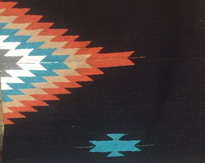 Jeté XL tissé à la main au design zapotèque du sud-ouest par Sedona Blanket Co.