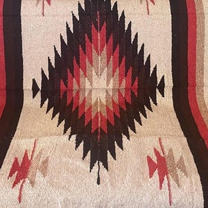 Premium Rustic Earth Tones Diamond Design Southwestern Hand Woven Blanket by Sedona Blanket Co.