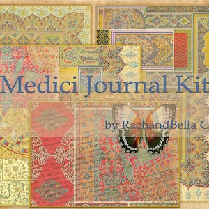 Medici Junk Journal Kit - Junk Journaling Digital, Journal Page Kit , Imprimables,