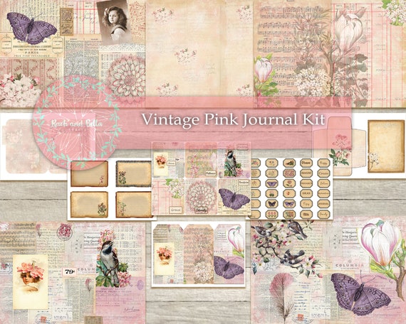 A Stitch in Time Digital Journal Pages Stunning Paper Designs Junk Journal  Pages, Scrapbooking 