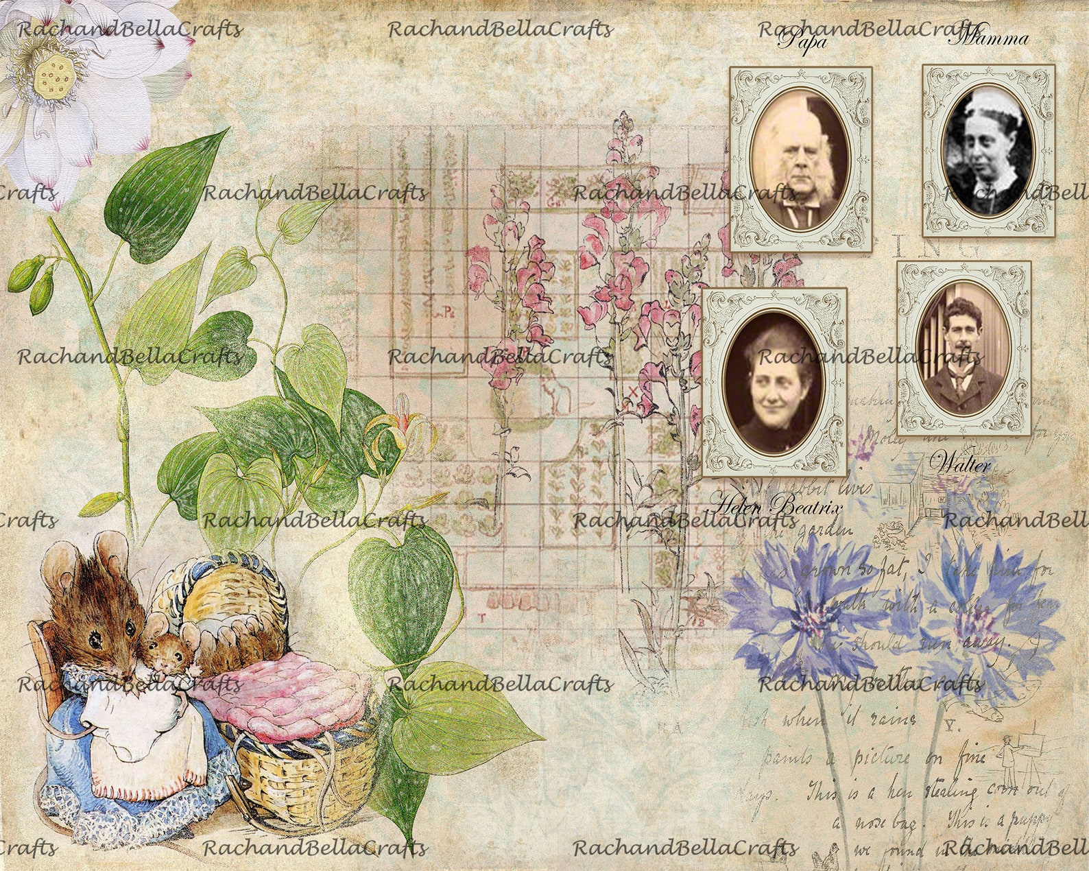 Beatrix Potter Junk Journal Kit – Vintage Ephemera (digital Download ...