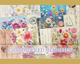 Embroidered Memories Mixed Media Medley Collection-  Digital download, No Physical Item