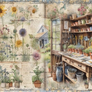 The Garden Story Journal Pages A4 lente 2024 samenwerkingspakket met Angela Kerr ENORME KIT van 25 pagina's afbeelding 7