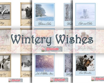 Winter Junk Journal Kit, Ephemera Pack (Digital Download)