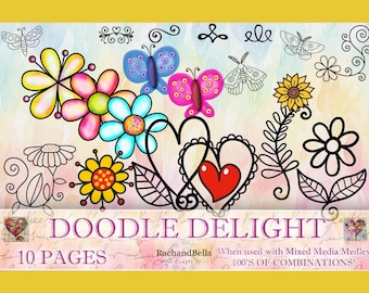 DOODLE DELIGHT *Mixed Media Medley Collection- Digitale download, geen fysiek item