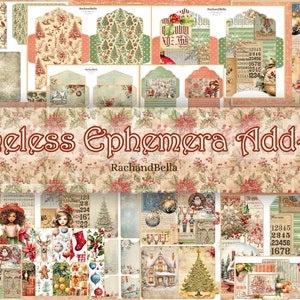 Kolekcja Timeless Christmas Ephemera ADD-ON - OGROMNY zestaw Zestaw do współpracy świątecznej