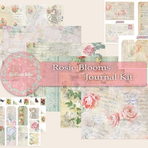 Rosie Bloom Journal Kit Junk Journal Kit - San Valentino, Festa della mamma, Album di nozze Botanical Journal Kit
