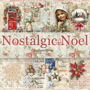 Papiers nostalgiques de la collection Noël Noël A4 - Pages de journal indésirable, scrapbooking