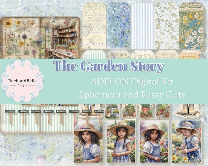 Module complémentaire The Garden Story Kit de collaboration printemps 2024 avec Angela Kerr KIT numérique image 2