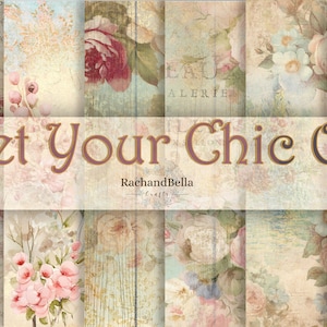 Get Your Chic On - Digital Junk Journal, Scrapbook Papers, Paper Craft Kit