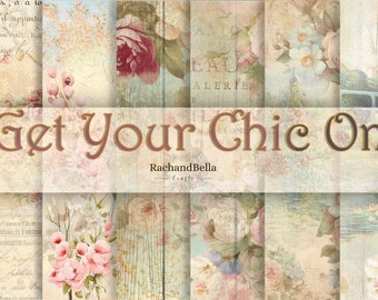 Get Your Chic On - Digital Junk Journal, Scrapbook Papers, Paper Craft Kit