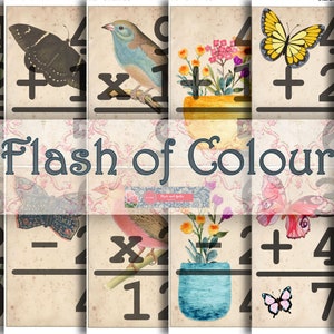 FLASH OF COLOUR Beautiful Junk Journal Kit, Back To Basics Ephemera Pack, Vintage Bullet Journal Stationery,