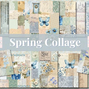 Kit collage printanier Etats-Unis - Pages de journal indésirable, Scrapbooking