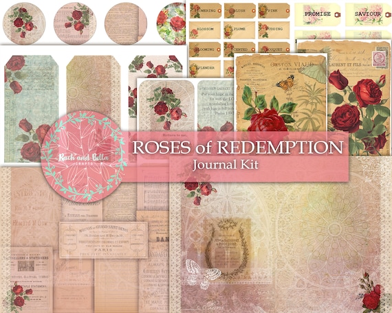 Roses of Redemption Junk Journal Kit Junk Journaling | Etsy