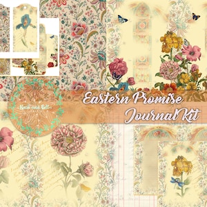 Eastern Promise Junk Journal Kit - Junk Journaling Digital, Journal Page Kit, Printables,