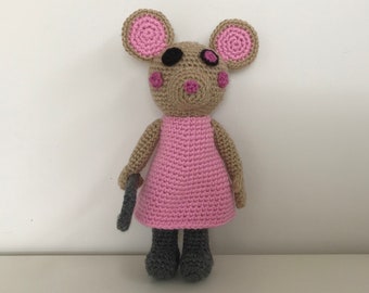 Missy the Mouse Crochet Pattern, ROBLOX Piggy Inspired (PDF Pattern)
