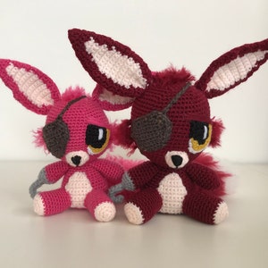 Five Nights at Freddy's Foxy Crochet pattern Digital Download. This is a PATTERN ONLY, not an actual toy image 1