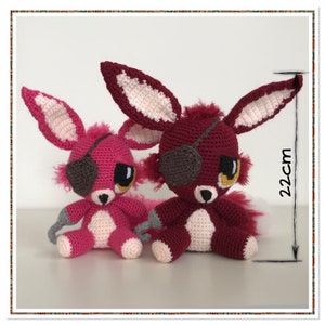 Five Nights at Freddy's Foxy Crochet pattern Digital Download. This is a PATTERN ONLY, not an actual toy image 9