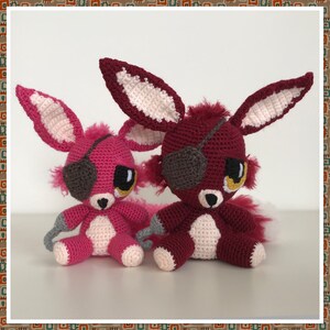 Five Nights at Freddy's Foxy Crochet pattern Digital Download. This is a PATTERN ONLY, not an actual toy image 7