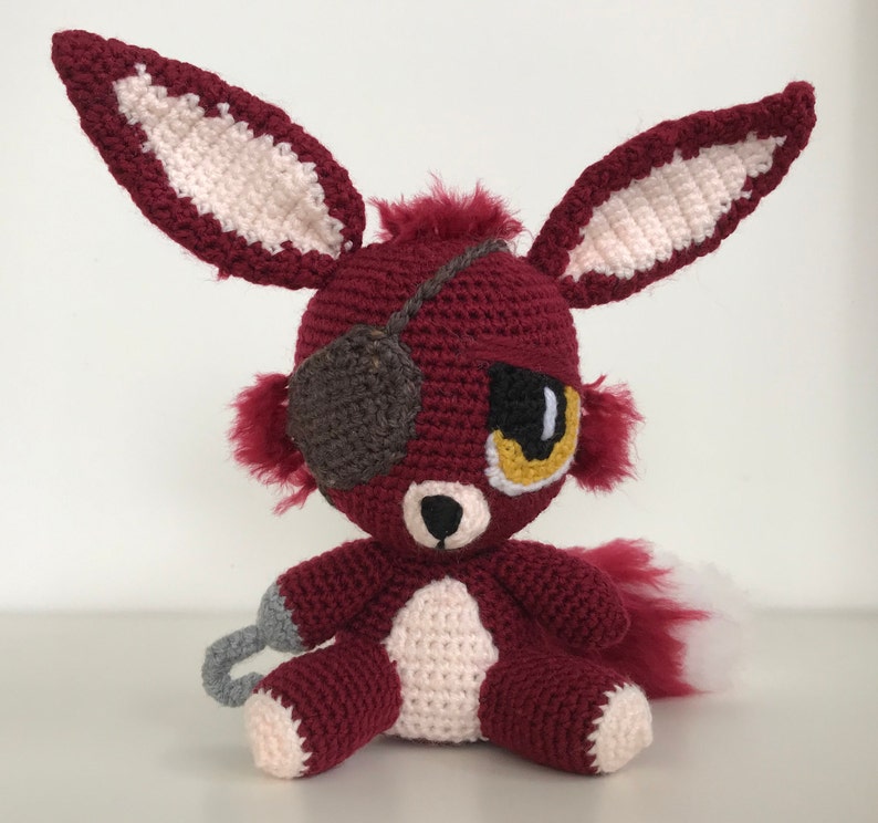 Five Nights at Freddy's Foxy Crochet pattern Digital Download. This is a PATTERN ONLY, not an actual toy image 2