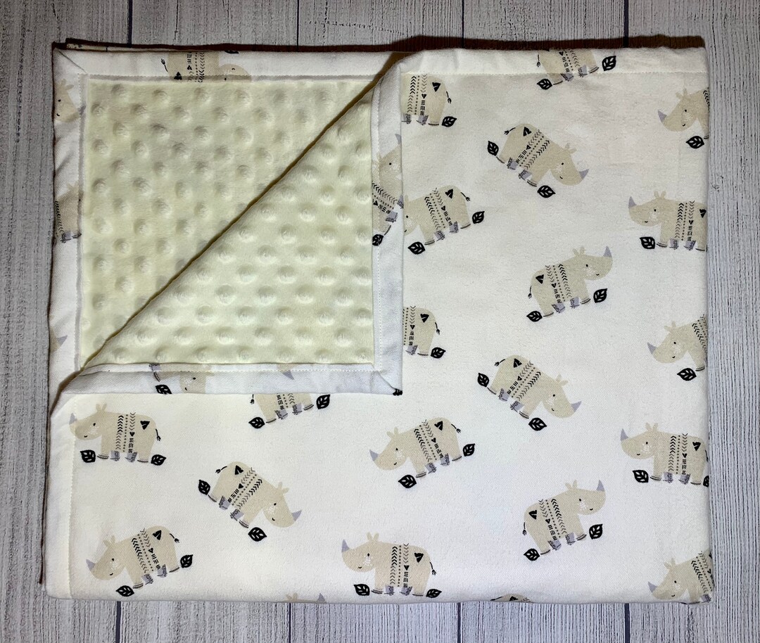 Tribal Rhino Blanket or Lovey Customizable Etsy
