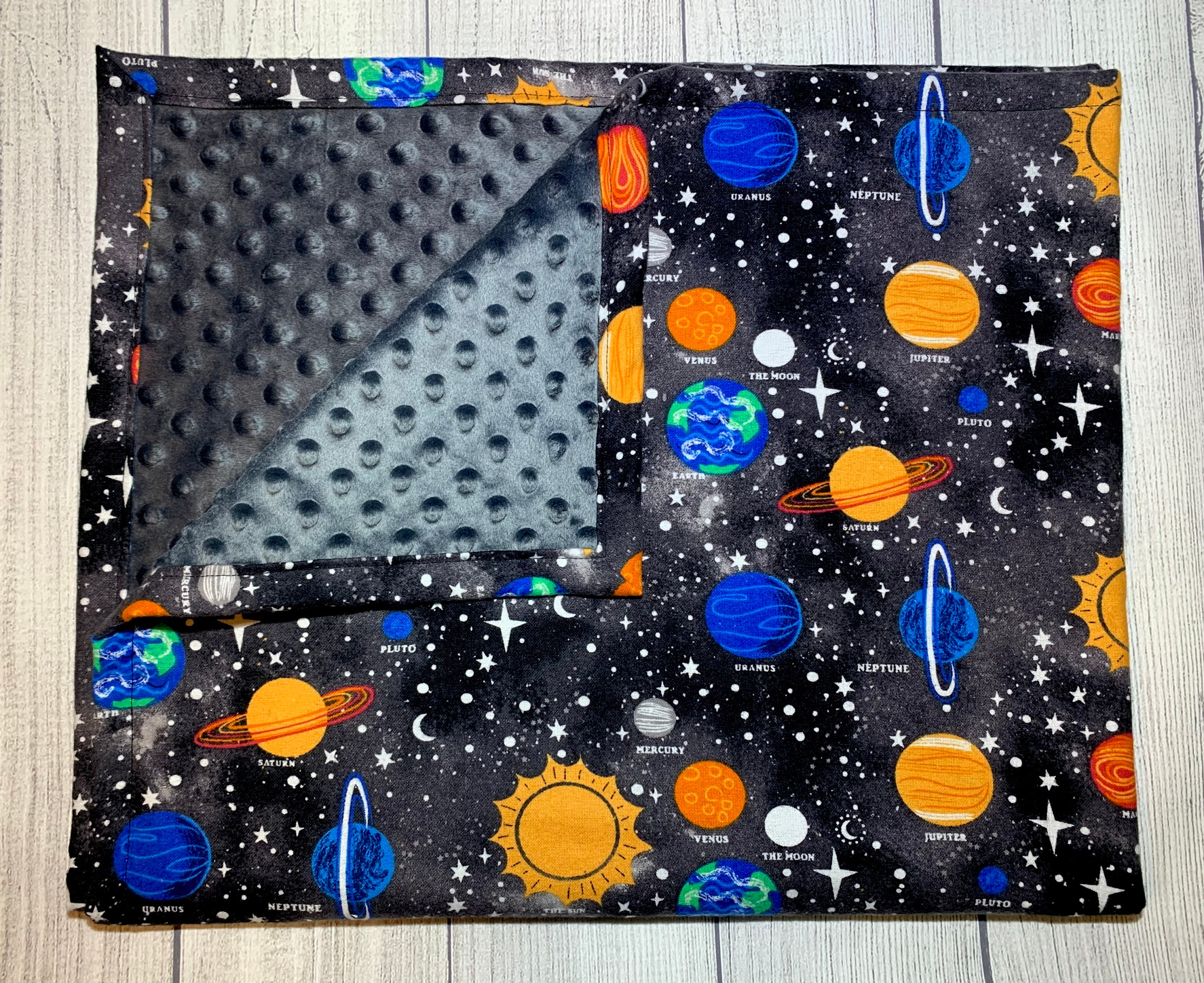 in the Solar System Baby Blanket or Lovey Customizable Etsy UK