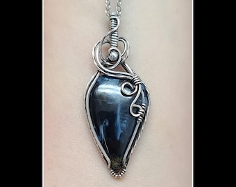 Pietersite pendant in solid sterling silver