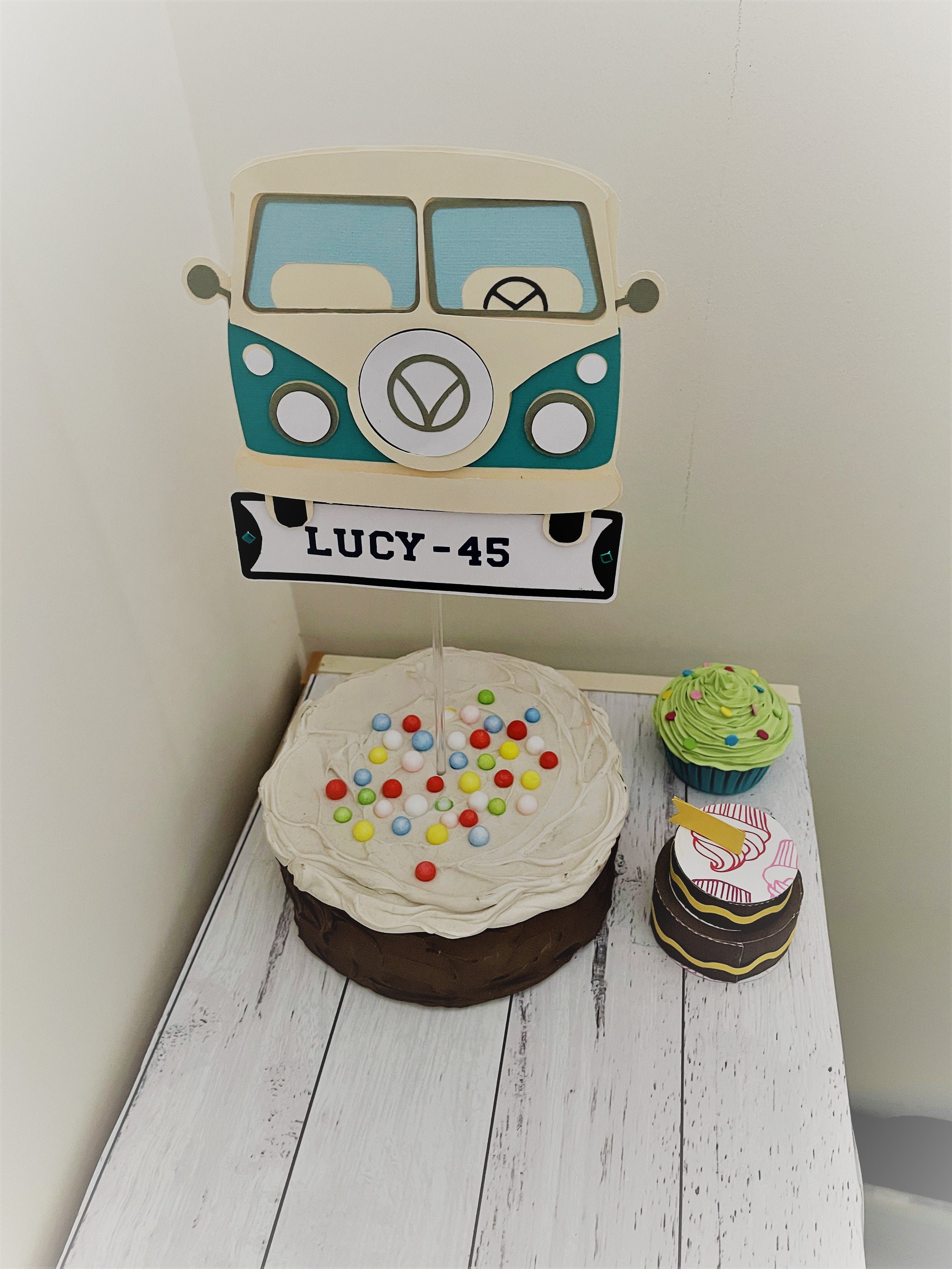 Kombi VW Bus Cake Topper . Birthday Party. Campervan. Caravan. Etsy