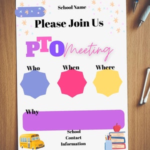 PTO FLYER -Editable - Printable