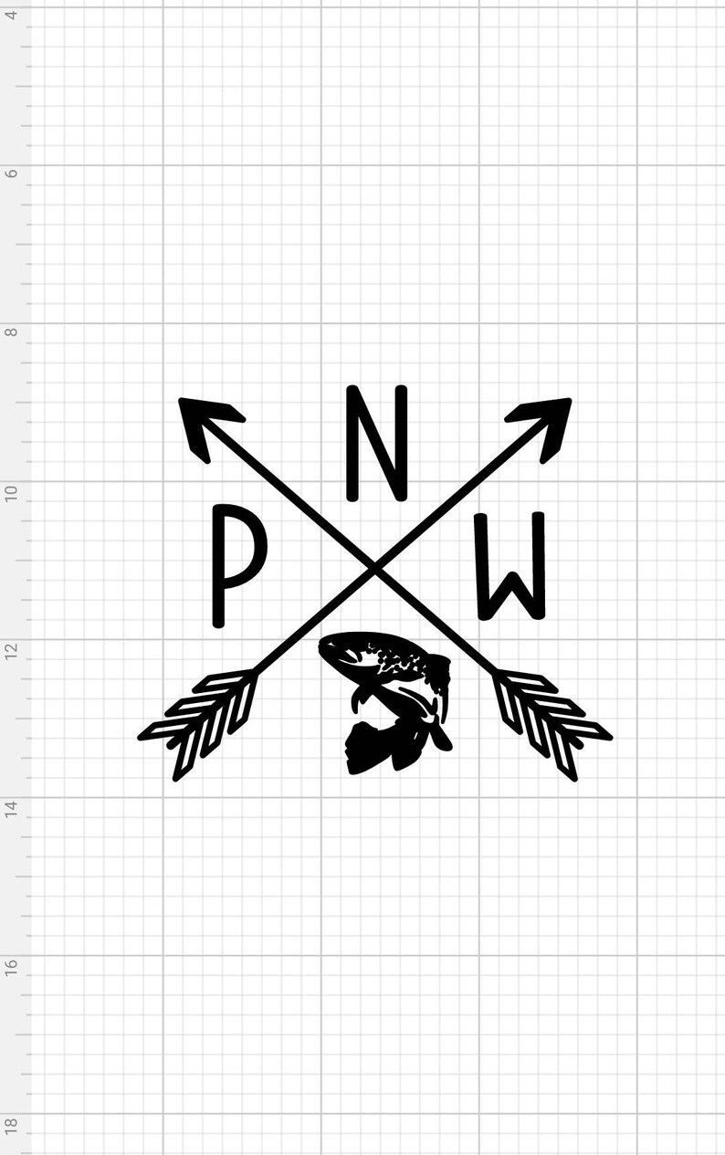 PNW fish decal