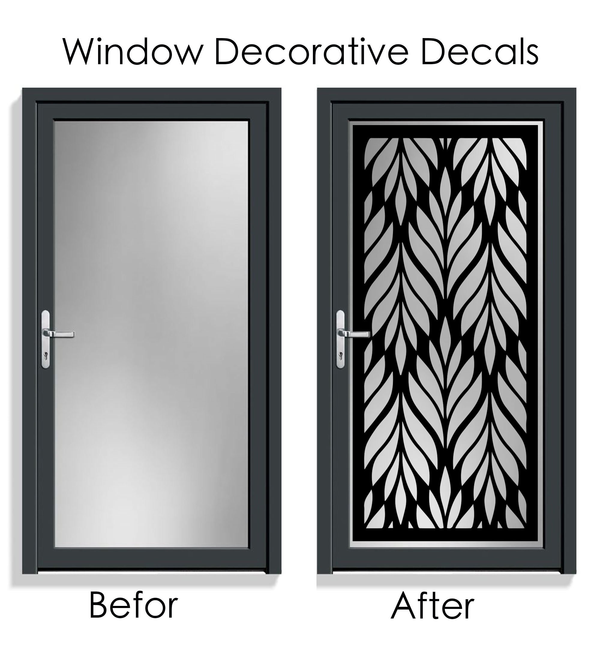 Window Film Frosted Glass Films Sticker/ Front Doors/ Etsy