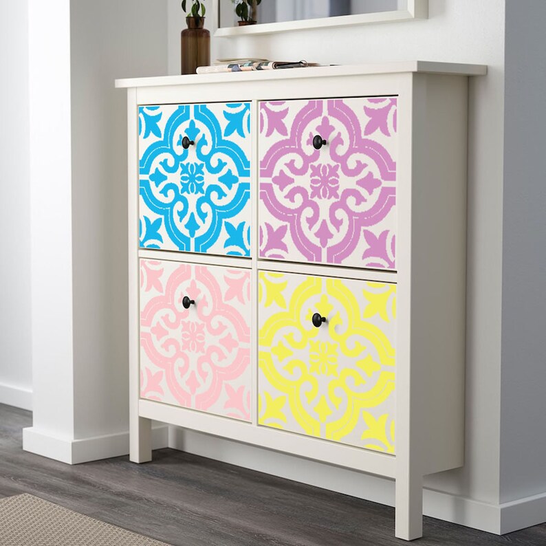 Decal Damask Pattern Stickers for IKEA HEMNES Shoe Etsy