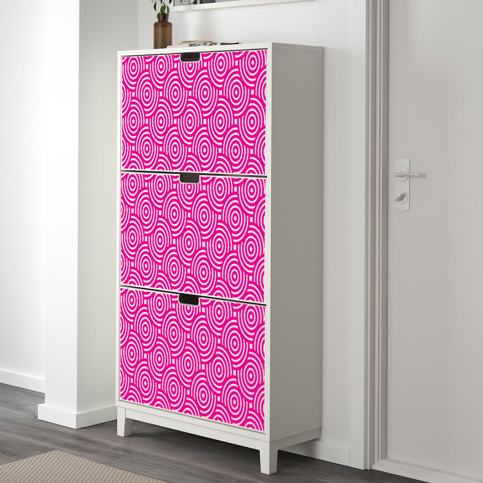 Circle Pattern Dresser Decals for IKEA STÄLL Shoe With 3