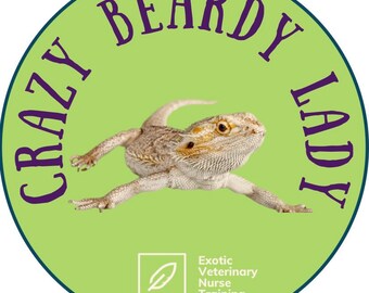 Crazy beardy lady sticker.