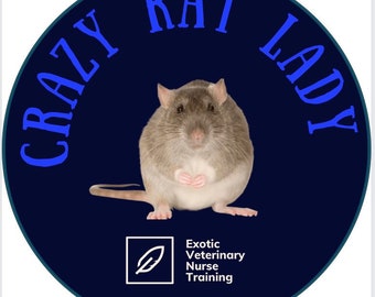 Crazy rat lady circle sticker