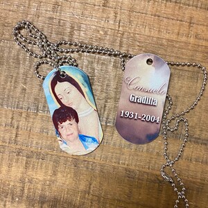 Personalized aluminium dog tag, Memoria de collar de difuntos collar de aluminio
