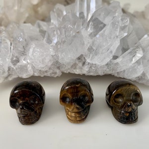 Tigers Eye Mini Crystal Skull