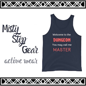 Dungeons and dragons tank top, DnD men&#39;s top, RPG shirt, Dungeon Master gift, Game Master shirt, DnD shirt