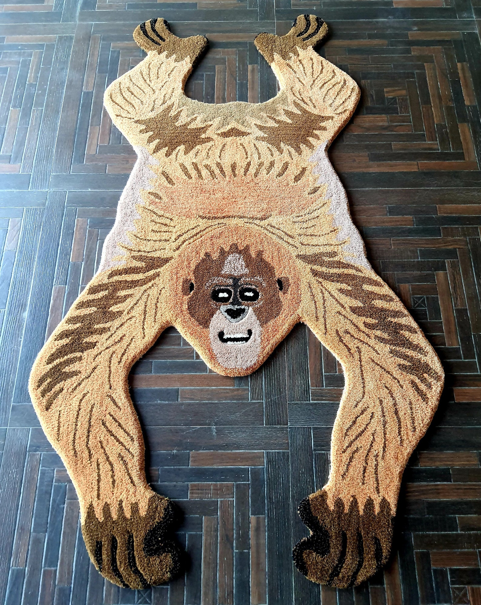 HAND TUFTED GORILLA Skin Wool Carpet Decorative Rugs Size Etsy