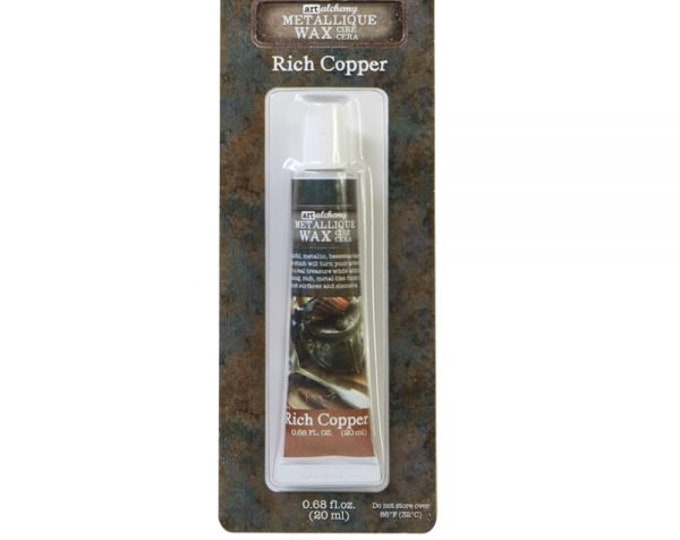 Rich Copper Art Alchemy Metallique Wax - Same Day Shipping - Metallic - Mixed Media Wax - Furniture Wax - Gilding Wax