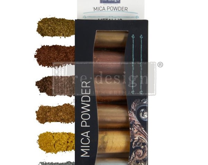 Metallic Mica Powder Set - Same Day Shipping - Finnabair Art Ingredients - Prima Marketing - set of 6 jars