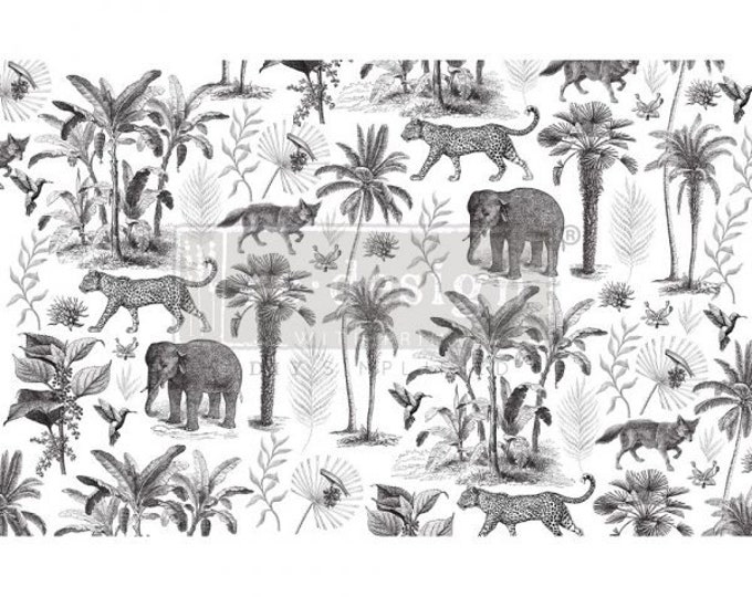 Wild Savannah Decoupage tissue paper 1 sheet Redesign by Prima - Same Day Shipping - Furniture Decoupage - Decor Decoupage- Mulberry Paper