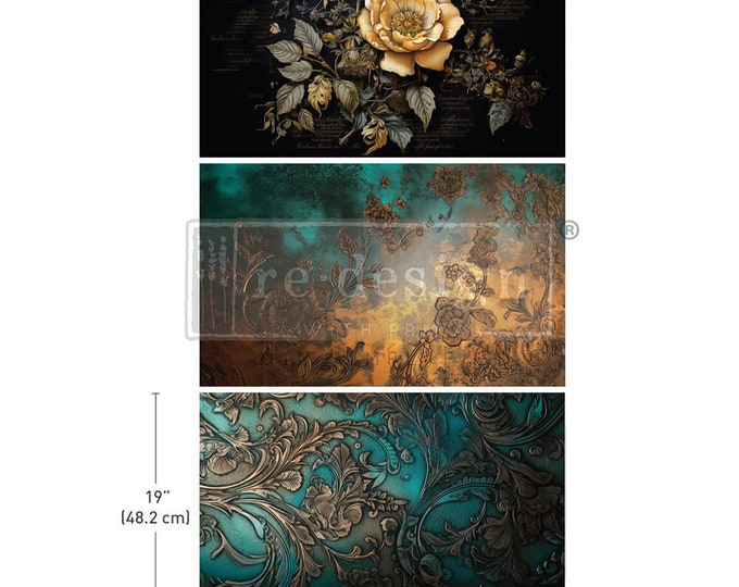 Petals Adorned Decoupage Paper 3 Pack Redesign with Prima - Same Day Shipping - Furniture Decoupage