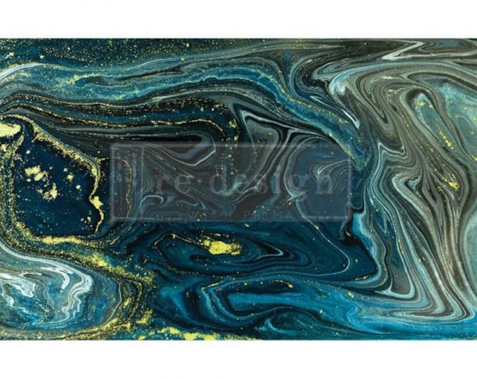 Nocturnal Marble Decoupage tissue paper 1 sheet Redesign with Prima - Same Day Shipping - Furniture Decoupage - Decor Decoupage