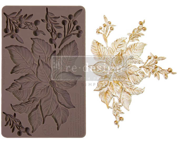LIMITED EDITION! Crimson Blooms Silicone Mould-  Same Day Shipping - Redesign with Prima - Decor - Candy Mould