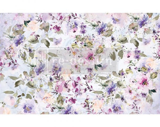 Amethyst Dance Decoupage tissue paper - one sheet - Redesign by Prima - Same Day Shipping - Mulberry Paper - Furniture Decoupage paper